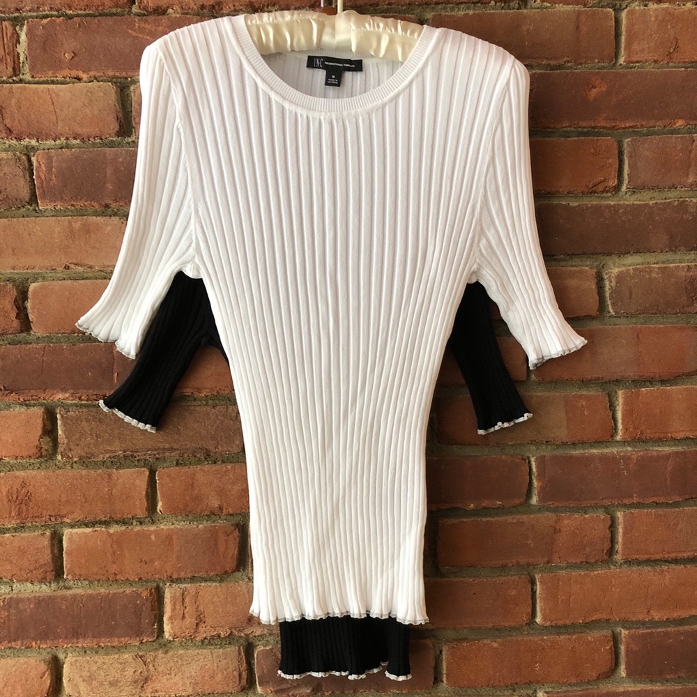 Womens Ribbed, Scoop Neck Blouse. Sold as a pair.
